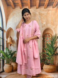 Kurta With Pant & Dupatta Set
